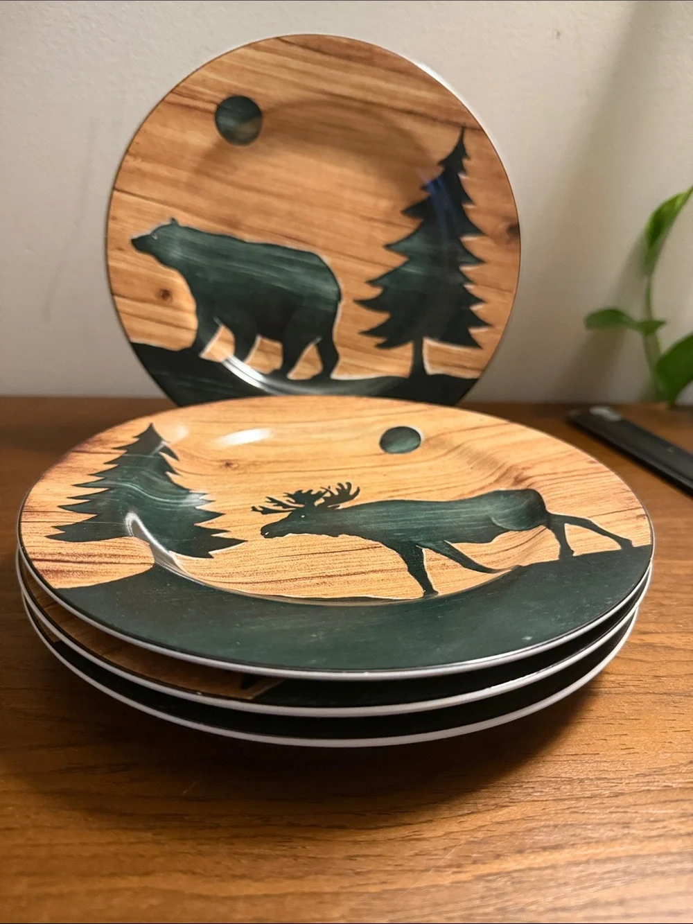 VTG  Set/ 4 David Carter Brown Salad Dessert Plate